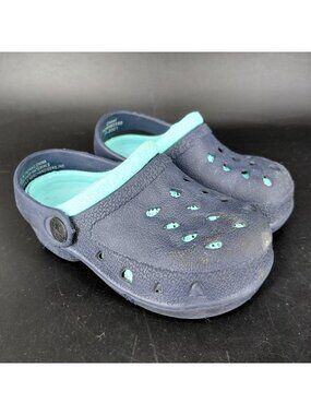 Clog Sandals Kids Size 6 Blue Rubber Slip On Water Shoes Casual Garden Strap